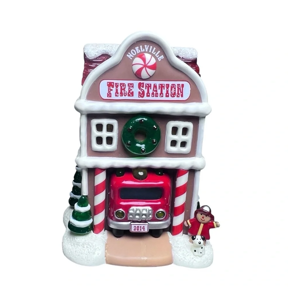 Hallmark NIB 2014 Christmas Ornament Noelville FIRE STATION‎ #9 final in series